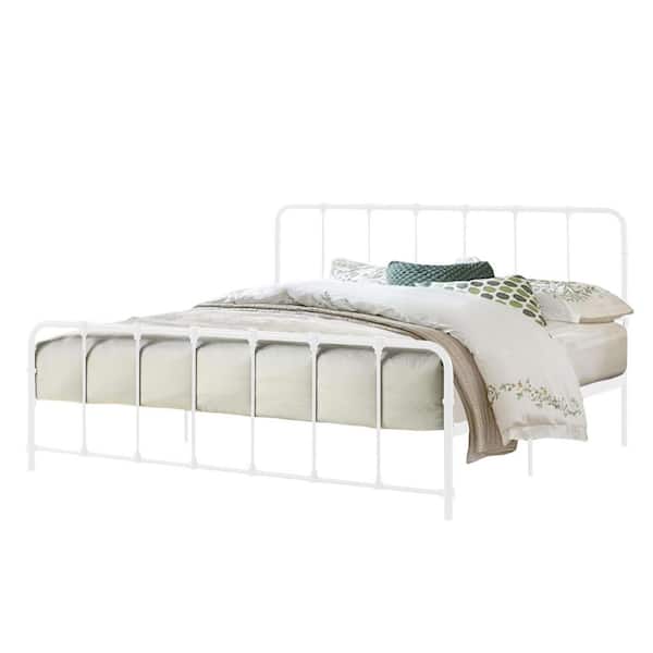Bella White King Adjustable Colina, White Wrought Iron King Size Bed
