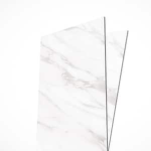 White Marble 11.5 in. H x 23.5 in. Peel and Stick Faux Marble Renoboard (10-Tiles, 18.8 sq. ft.)