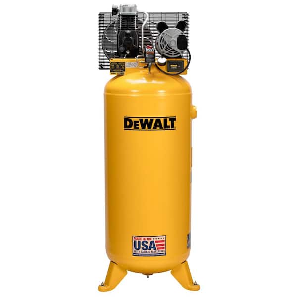 DEWALT 60 Gal. Single-Stage 175 PSI Vertical Stationary Electric Air Compressor with Air Compressor Monitoring System