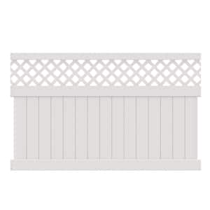 5 ft. H x 8 ft. W White Vinyl Anderson Privacy Fence Panel Kit