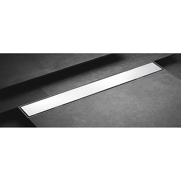 Mediterraneo 36 in. Linear Shower Drain, Lines Design