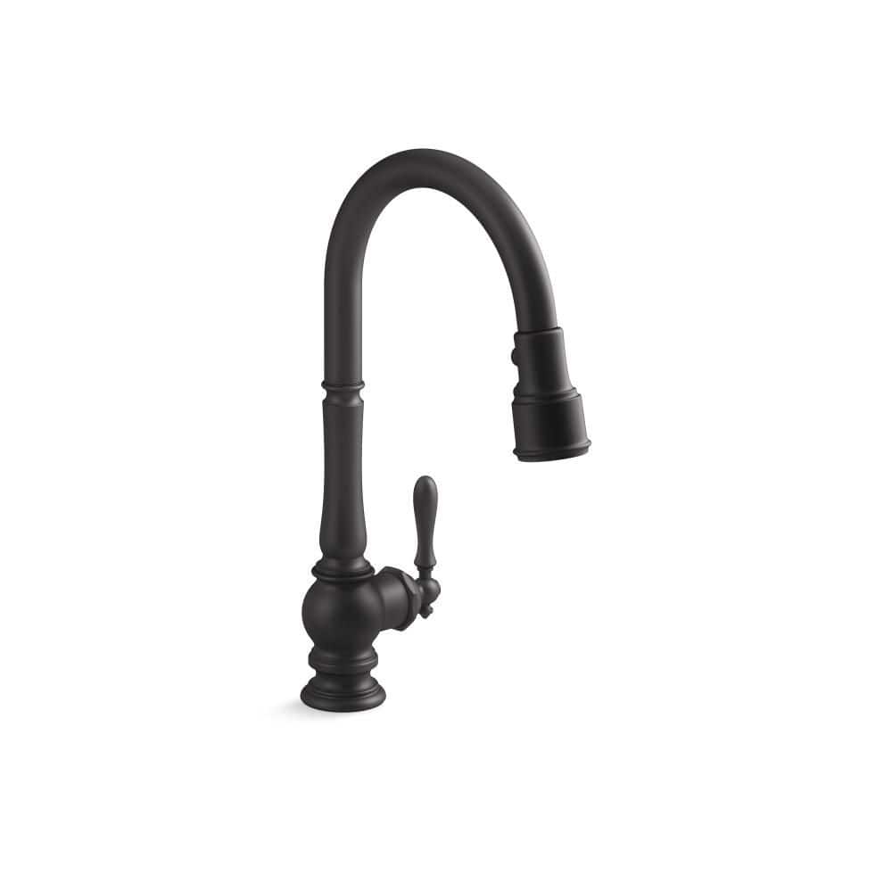 KOHLER Artifacts Single Handle PullDown Kitchen Sink Faucet with 3