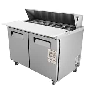 Commercial Refrigerator 48 in. Sandwich Prep Table, 12.85 cu. ft. Stainless Steel Refrigerated Food Prep Station