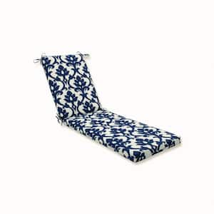 23 x 30 Outdoor Chaise Lounge Cushion in Blue/White Basalto