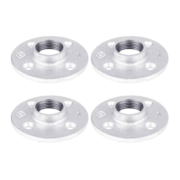 PIPE DECOR 1 in. Galvanized Iron Flange (4-Pack)