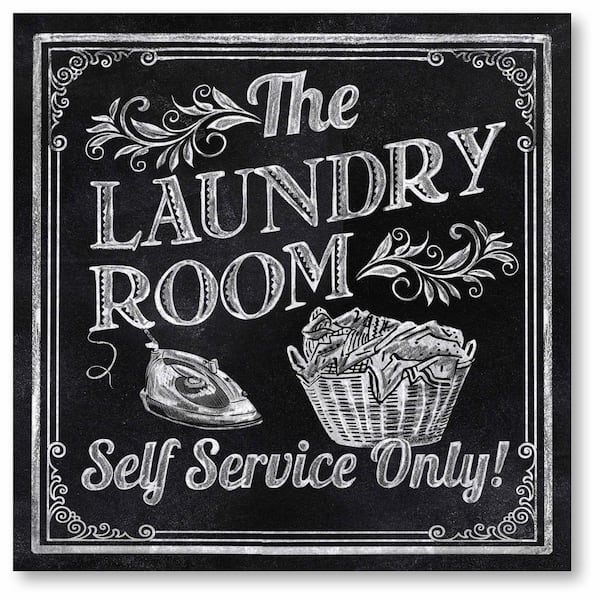 Courtside Market 16 In X 16 In Laundry Room Canvas Printed Wall Art Web Hl137 16x16 The Home Depot