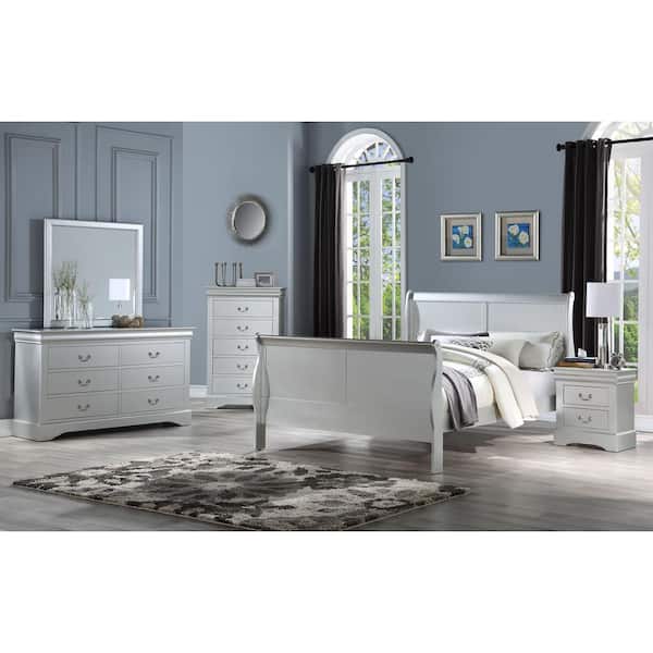 Louis Philippe III Nightstand (Platinum) by Acme Furniture