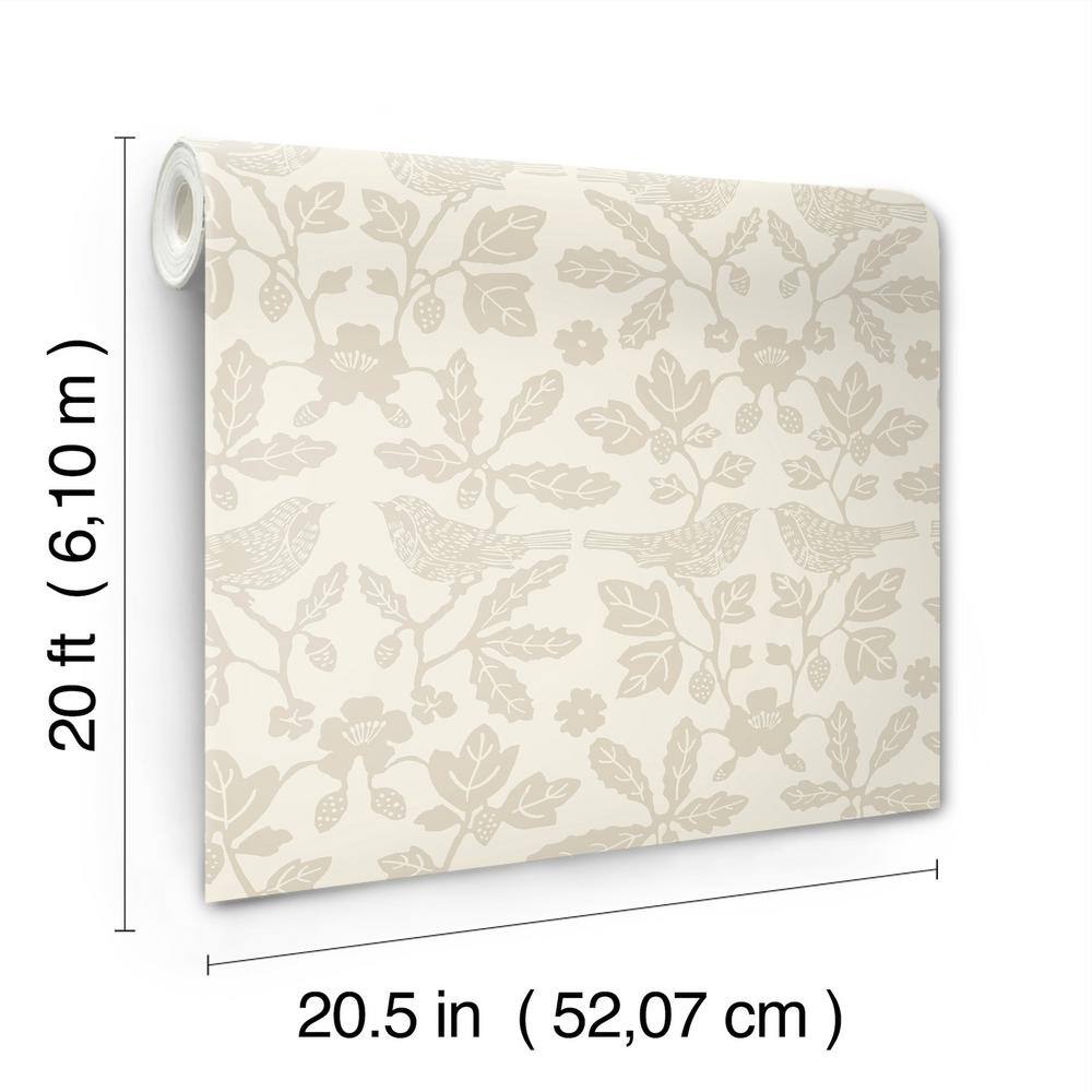 Wicker Beige Vinyl Peel and Stick Wallpaper