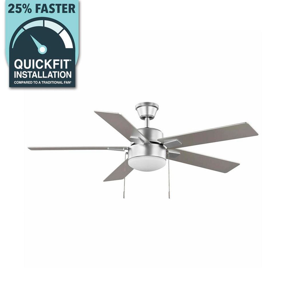 52 in. Corwin Indoor/Outdoor Silver LED Ceiling Fan with Light Kit price history on PriceWatchPro