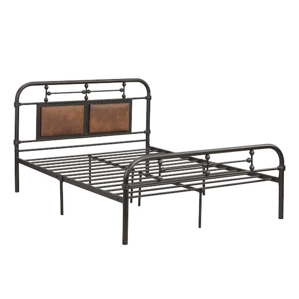 Metal Platform Bed Frame, Full Size Metal Platform Bed Frame With Headboard