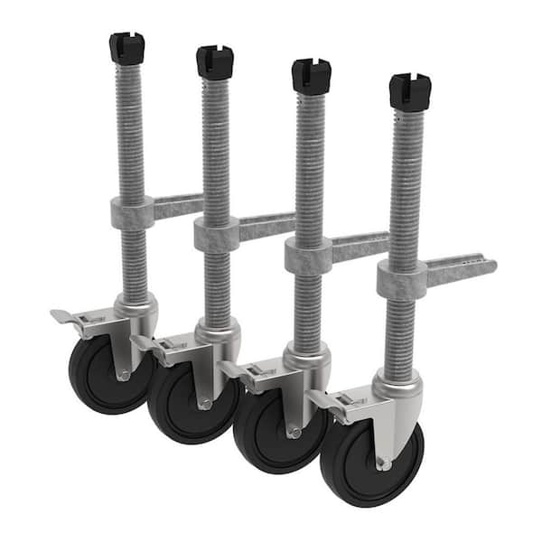 MetalTech Set of 4 Casters with Leveling Jacks for Baker Style Scaffolding Platform