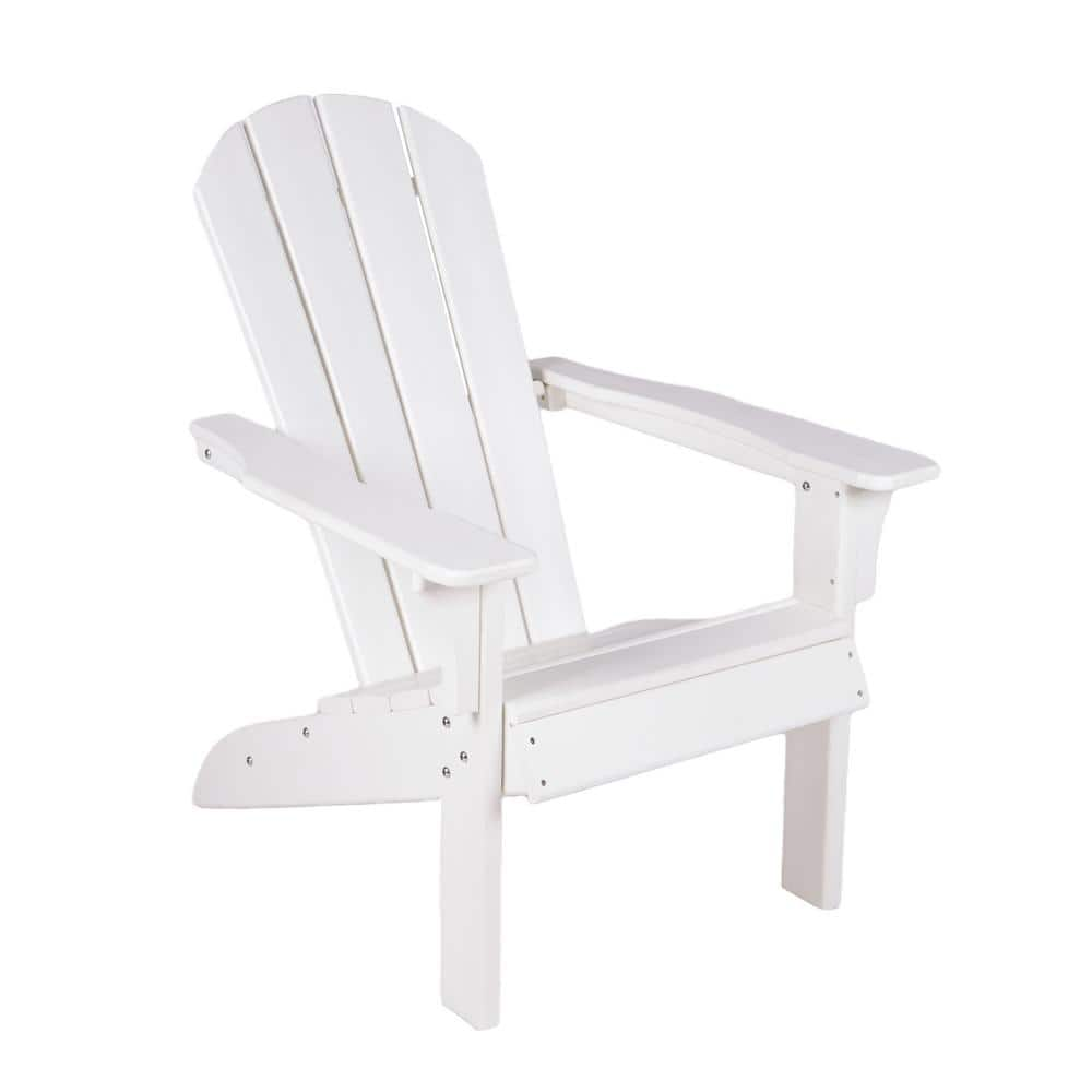 Miscool Classic White Plastic Adirondack Chair With Fan Shaped Backrest   Miscool Plastic Adirondack Chairs Qwkrhd10e4w 64 1000 