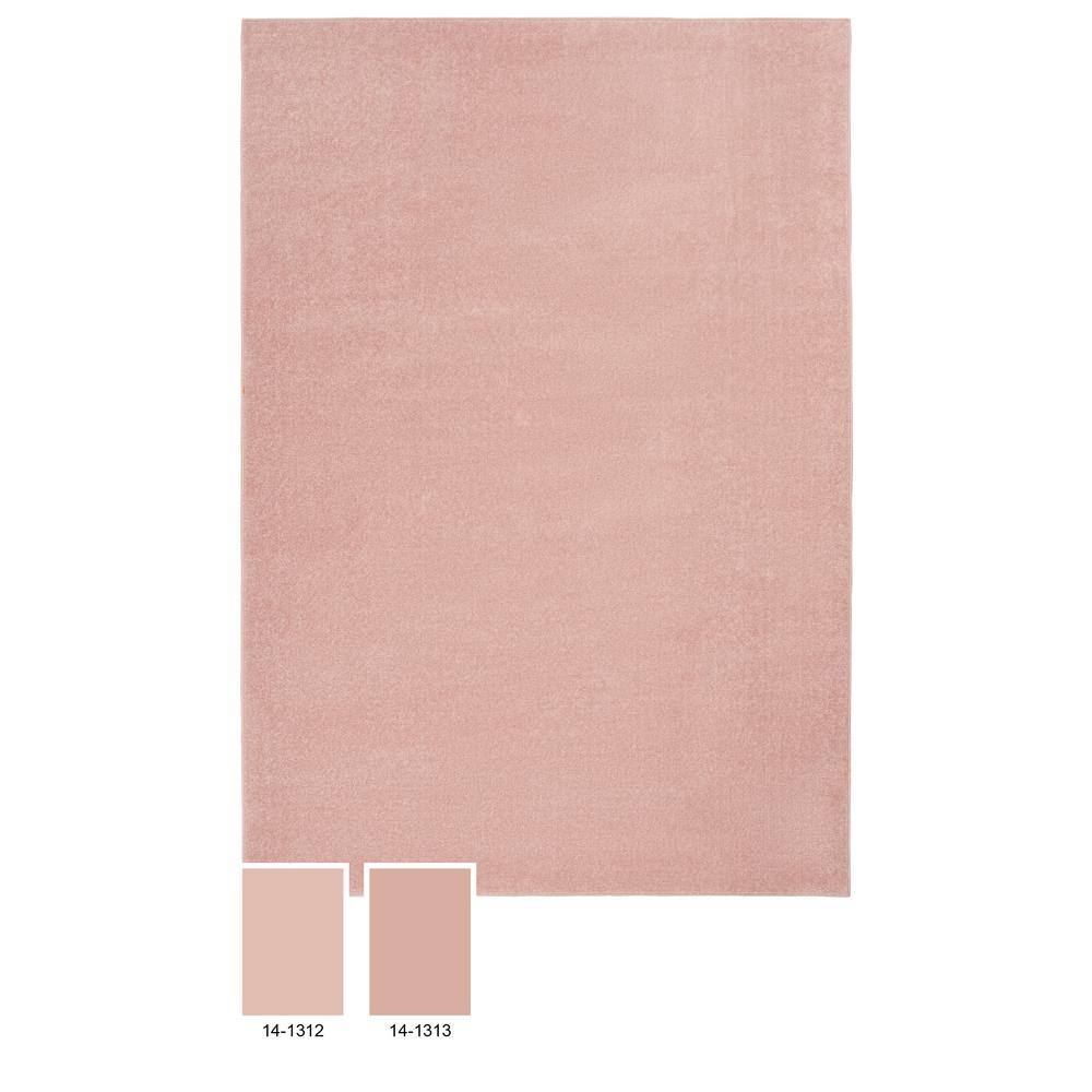 Orchid Pink Square Easy-Care Synthetic Area Rug 9' x 9'