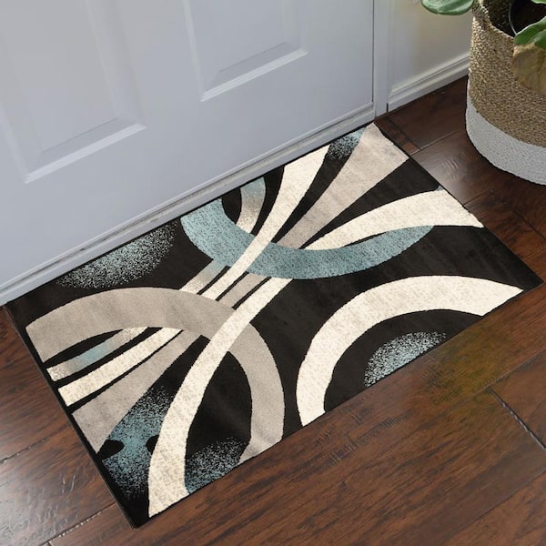 Rio Collection - Beige Abstract Premium Area Rug by Rug and Decor 2x3 Scatter  Rug 