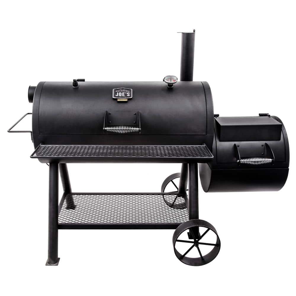 OKLAHOMA JOE'S Longhorn Reverse Flow Offset Charcoal Smoker Grill in Black with 1,060 sq. in. Cooking Space -  17202053