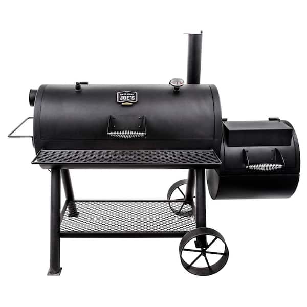 OKLAHOMA JOE'S Longhorn Reverse Flow Offset Charcoal Smoker Grill in Black with 1,060 sq. in. Cooking Space