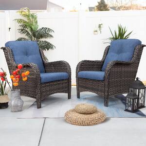 blue outdoor patio chairs