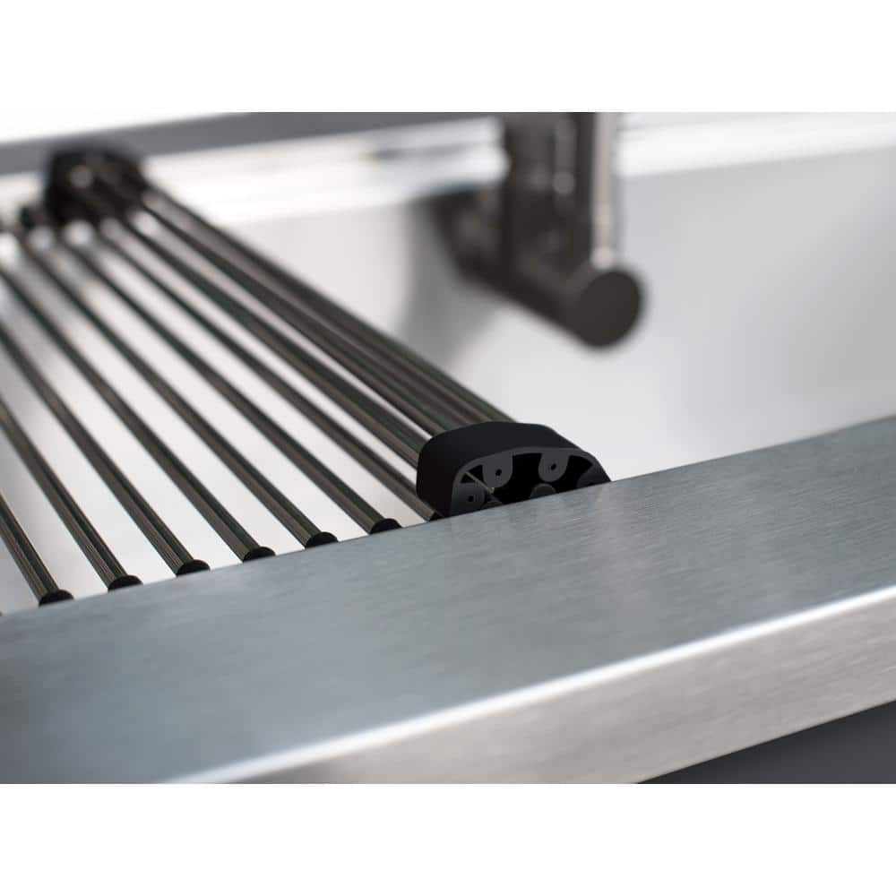 Slate Gray Aluminum Outdoor Kitchen Sink Cabinet with Stainless Steel Faucet