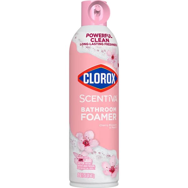 Clorox 20 oz. Scentiva Bathroom Foamer Cherry Blossom and Peach