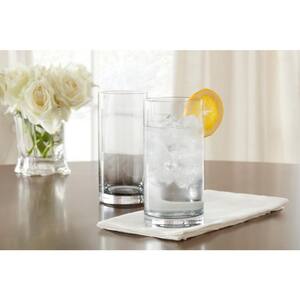 Skylar Charcoal Gray Ombre 12.4 oz. Double Old-Fashioned and 19.8 oz. Highball Glasses (Set of 8)