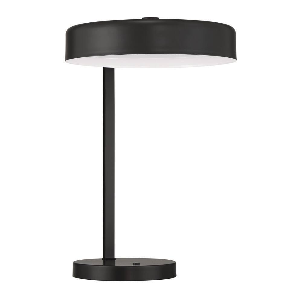 17.2 in. Flat Black Contemporary Integrated LED Task & Reading Table Lamp for Living Room with White Acrylic Shade price history on PriceWatchPro