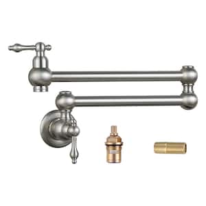 Wall Mounted Pot Filler Only For Cold in Brushed Nickel