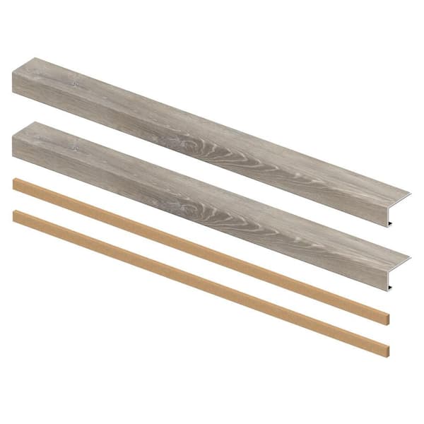 Sterling Oak 6.5 mm x 46 in. x 4 in. Exact Match Large Square Nose Open Stair Return/Landing Kit (2-Pack)