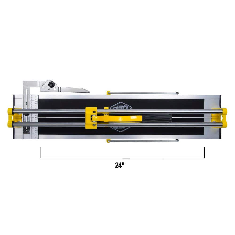 24-Inch Yellow Steel Manual Tile Cutter with Tungsten Carbide Wheel
