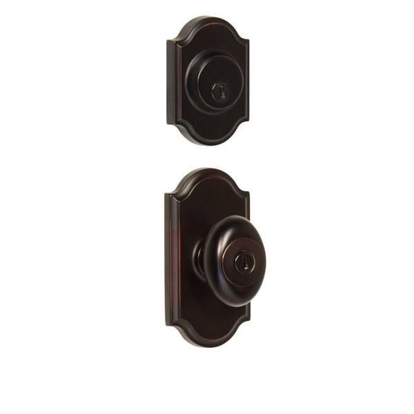 Weslock Elegance Premiere Julienne Keyed Entry/Single Cylinder Deadbolt Combo in Oil-Rubbed Bronze