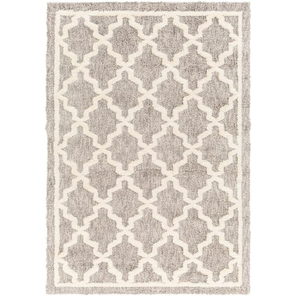 Artistic Weavers Florida Light Gray/White 7 ft. x 9 ft. Trellis Indoor Area Rug