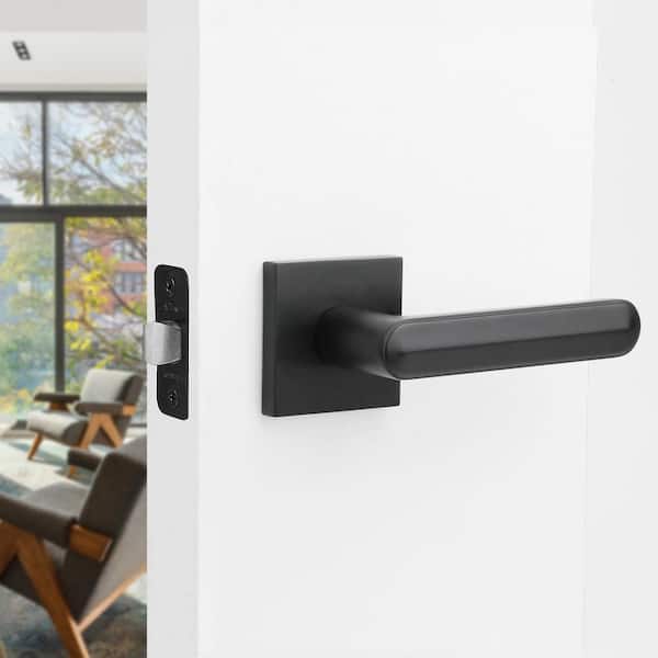 McBowery Beaux Matte Black Passage Hall/Closet Modern Door Handle