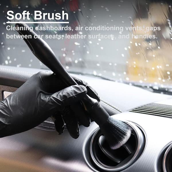 Phewnyzo 4-Piece Car Detailing Brush Set for Interior and Exterior