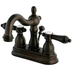 Traditional 4 in. Centerset 2-Handle Bathroom Faucet in Oil Rubbed Bronze