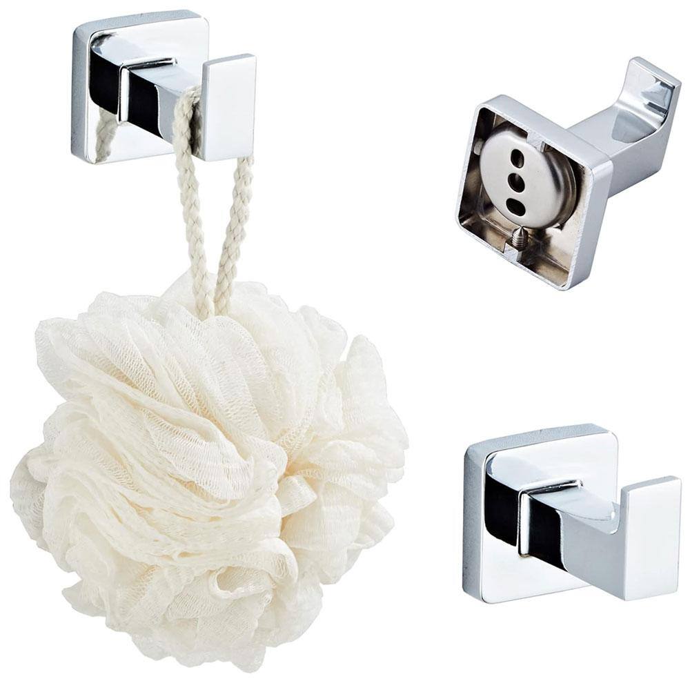 Brushed Chrome 4-Piece Bathroom Hardware Set