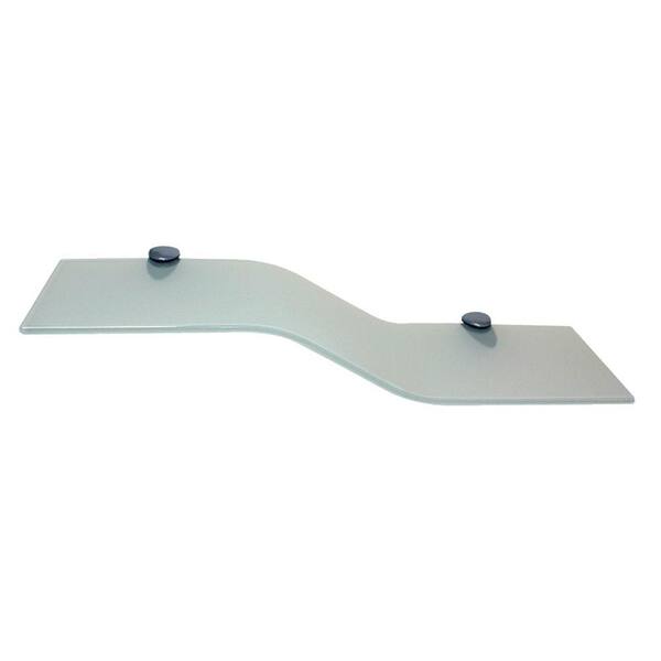 Home Decorators Collection 6 in. x 18 in. Mini-Wave Opaque Floating Shelf