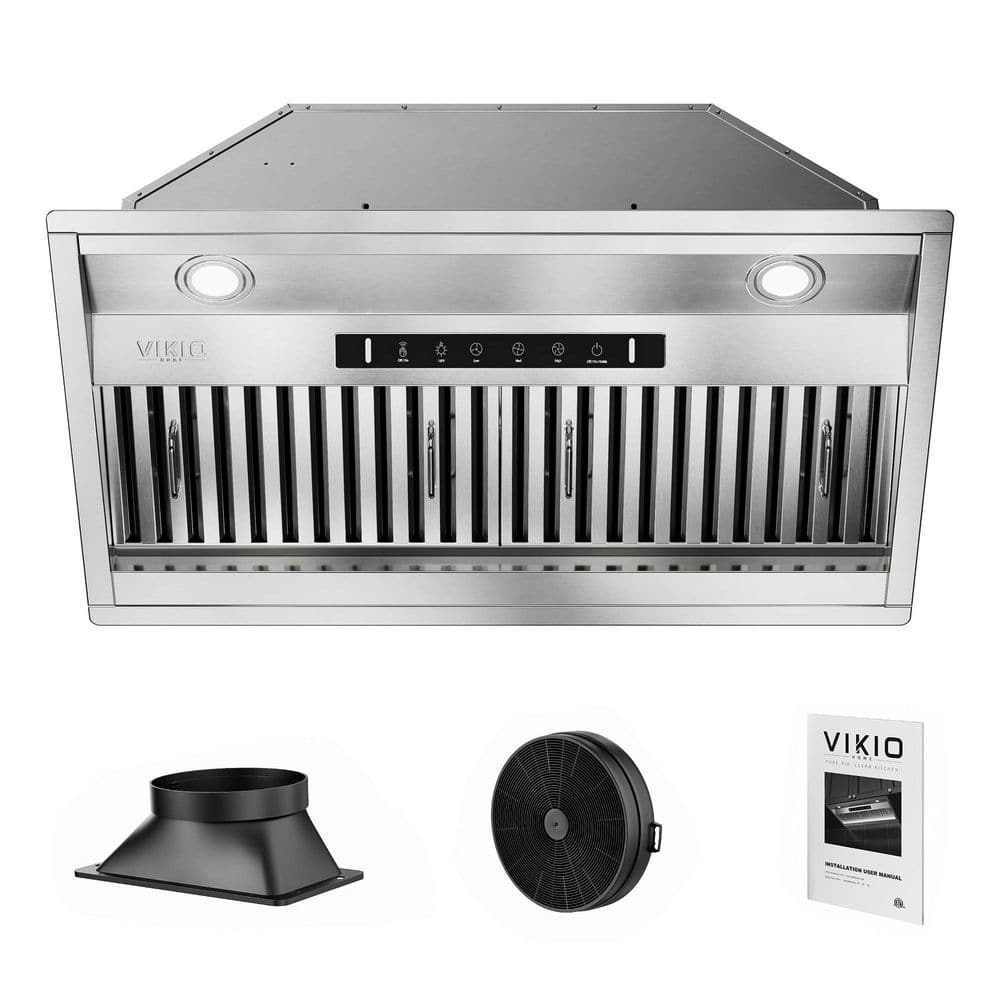 VIKIO 36 in. 900 CFM Convertible Insert Range Hood Stainless Steel