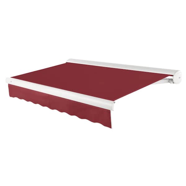 AWNTECH 10 ft. Key West Left Motor Retractable Awning with Cassette (96 in. Projection) Burgundy