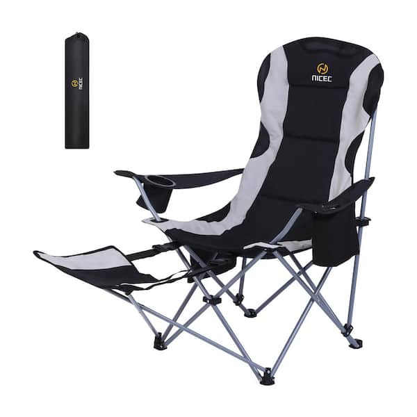 Camping Chairs, Camping Chairs for Adults with Removable Footrest, Folding Camping Chair with Carry Bag (1-Pack)
