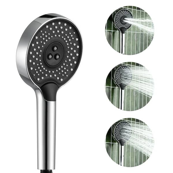 3-Spray Patterns Wall Mount Handheld Shower Head 2.5 GPM in Chrome Plating