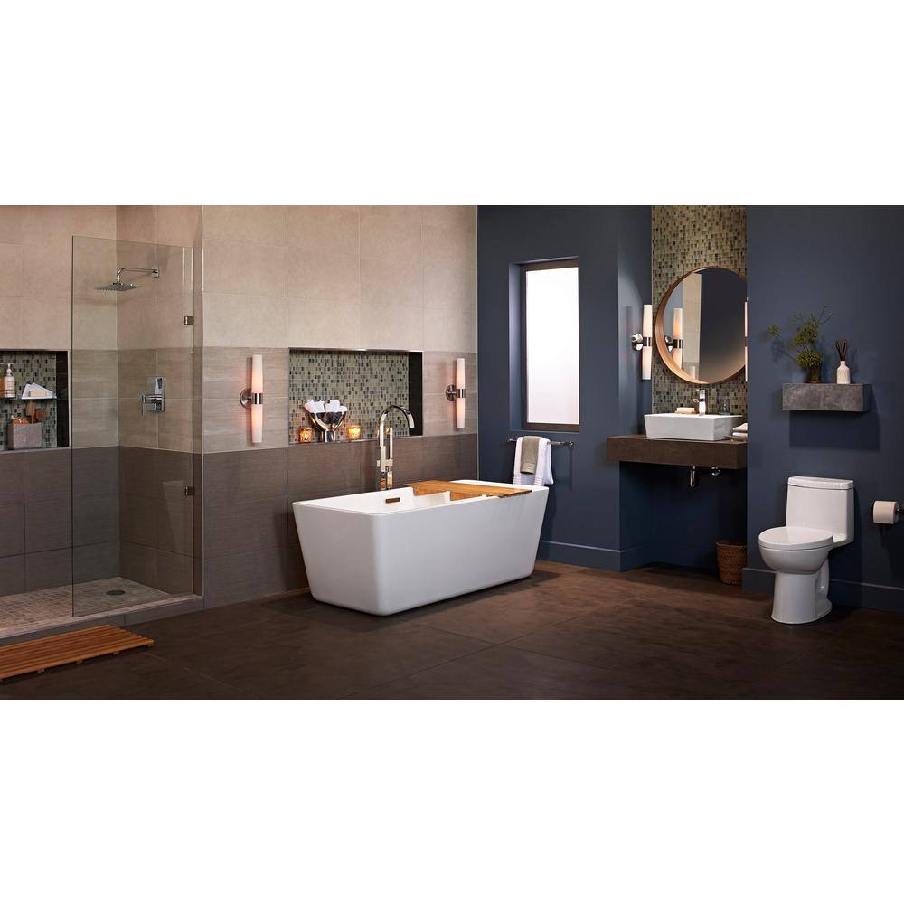 Sedona Loft 63" White Acrylic Freestanding Bathtub