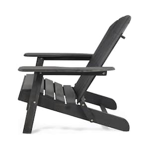 Outdoor Gray Acacia Wood Adirondack Chair (Set of 1)