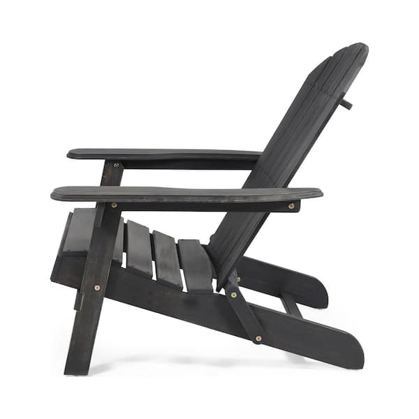 Unbranded Outdoor Gray Acacia Wood Adirondack Chair (Set of 1)