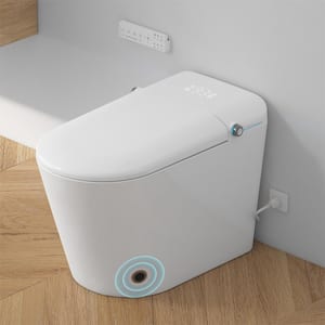 1-Piece Elongated Bidet Toilet 1.28 GPF in White with Bidet/Rear Wash, Heated Seat, Remote Control and Auto Flush