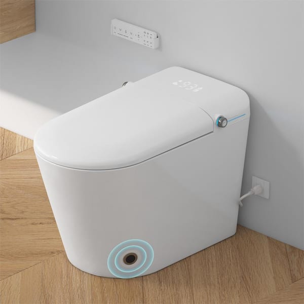 1-Piece Elongated Bidet Toilet 1.28 GPF in White with Bidet/Rear Wash, Heated Seat, Auto Open/Close and Remote Control