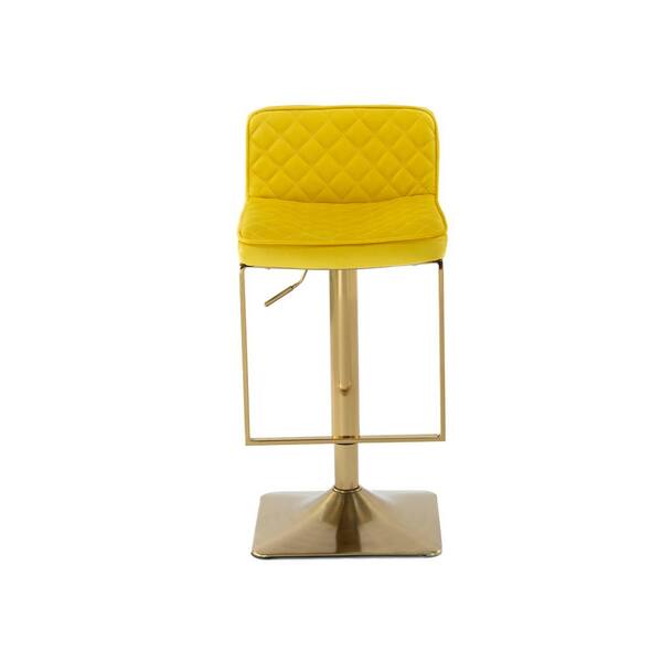 yellow adjustable bar stools