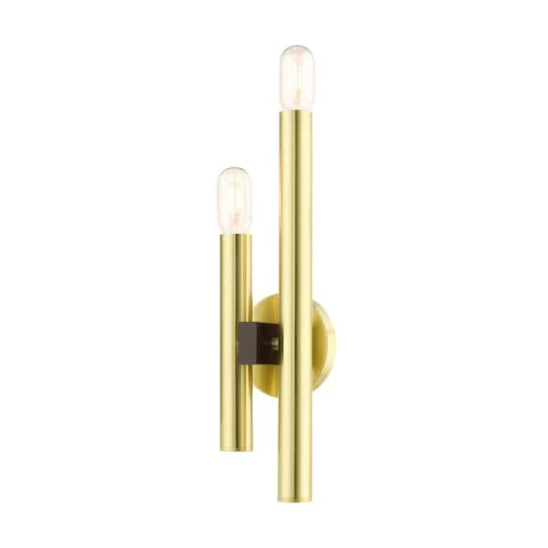Brenham 2-Light Satin Brass ADA Double Sconce
