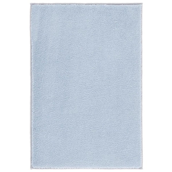 Loft 2 ft. x 4 ft. Light Blue Machine Washable Modern Solid Area Rug