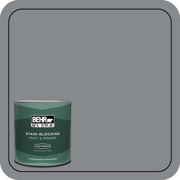 BEHR ULTRA 1 qt. #PPU26-21 Overcast Extra Durable Semi-Gloss Enamel Interior Paint & Primer
