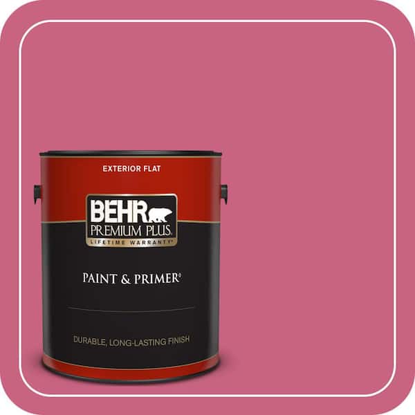 BEHR PREMIUM PLUS 1 gal. #P130-6 Ballerina Tutu Flat Exterior Paint & Primer