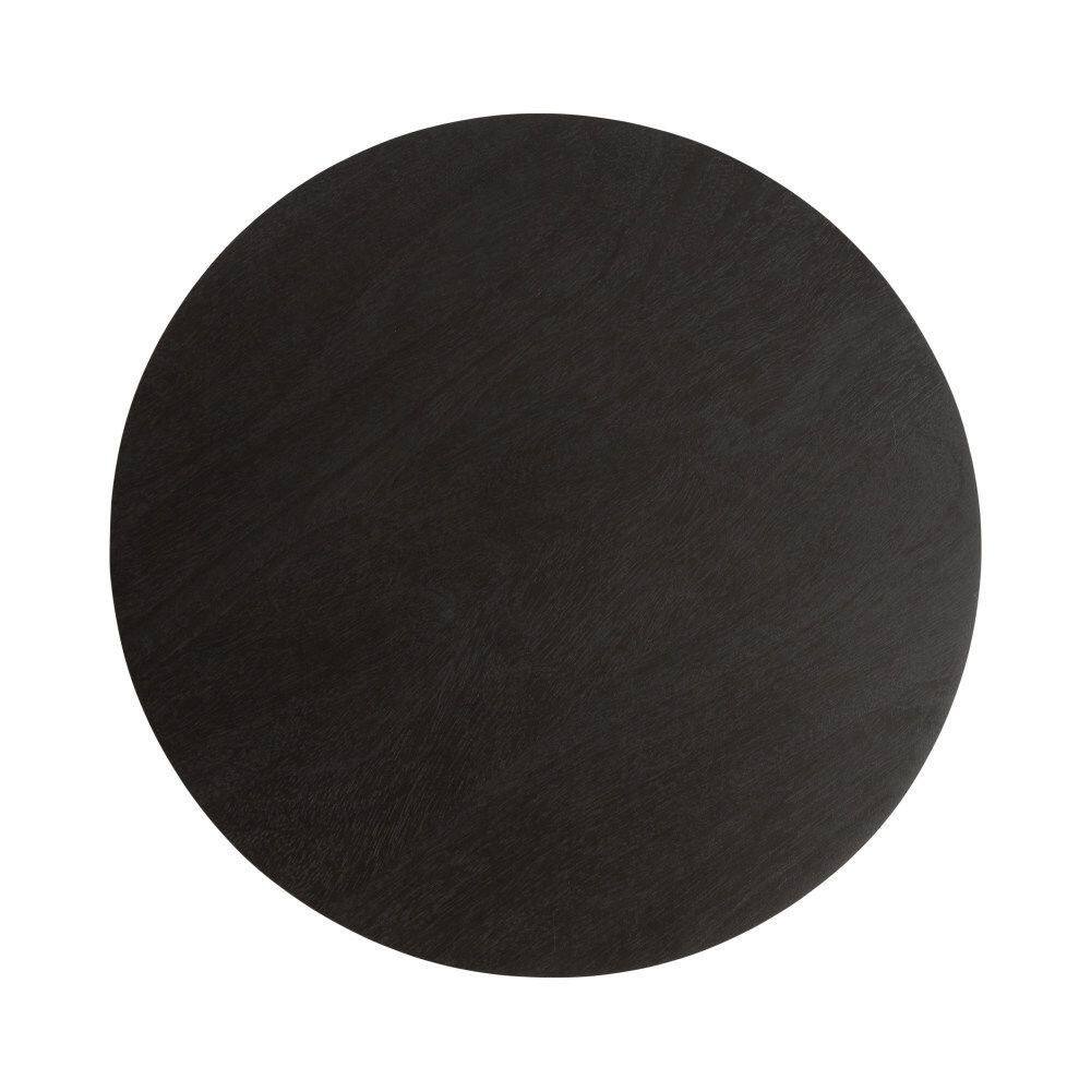 Talcott 16 in. Black Round Solid Wood End Table - thumbnail 6